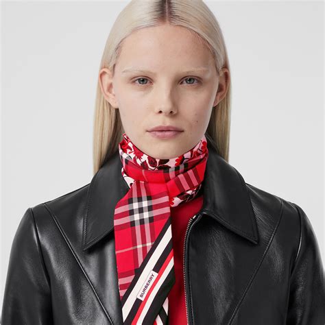 burberry skinny silk scarf